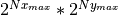 2^{Nx_{max}}*2^{Ny_{max}}